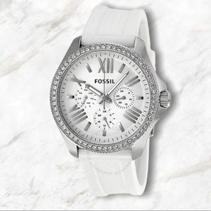Fossil Multifunction White Silicone Band Watch